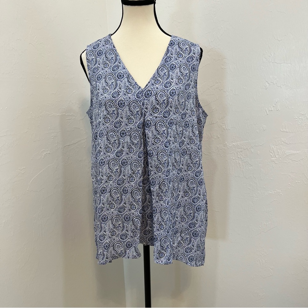 Fever Blue Asymmetrical Sleeveless‎ Tunic Size M/M